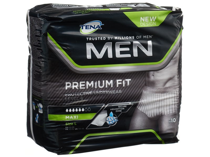 TENA Men Premium Fit Underwear level 4 L 10 pièces