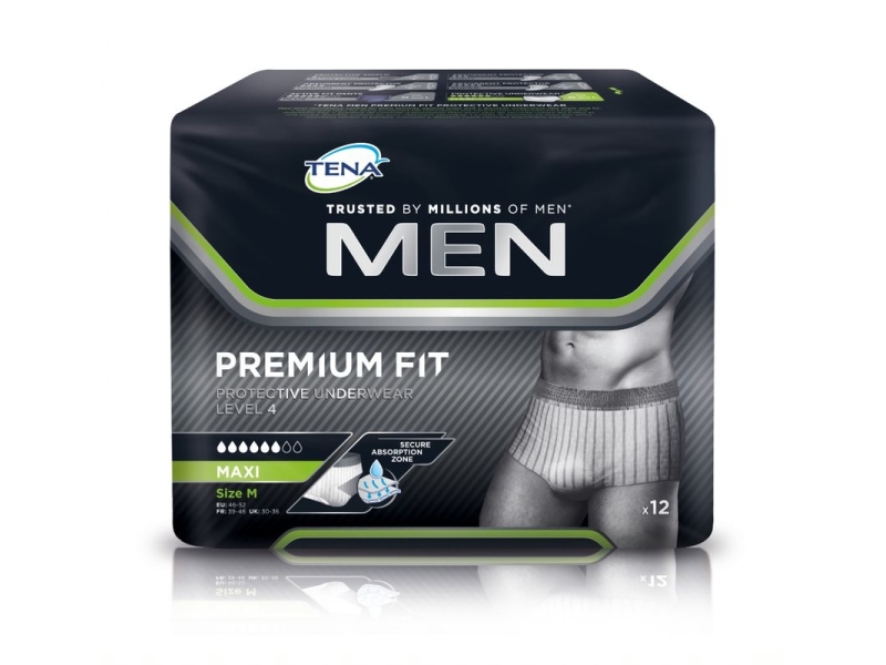 TENA Men Premium Fit Underwear Level 4 M 12 pièces